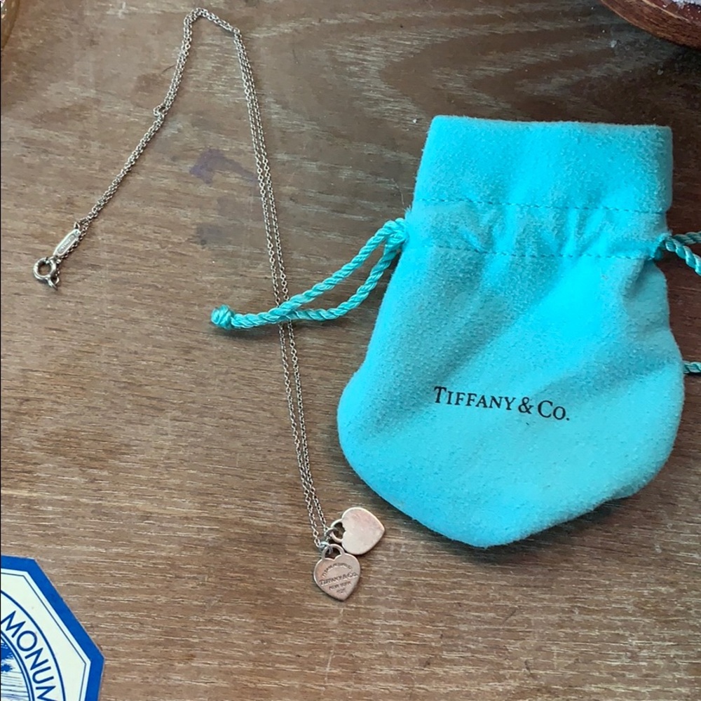 Tiffany & Co double heart necklace